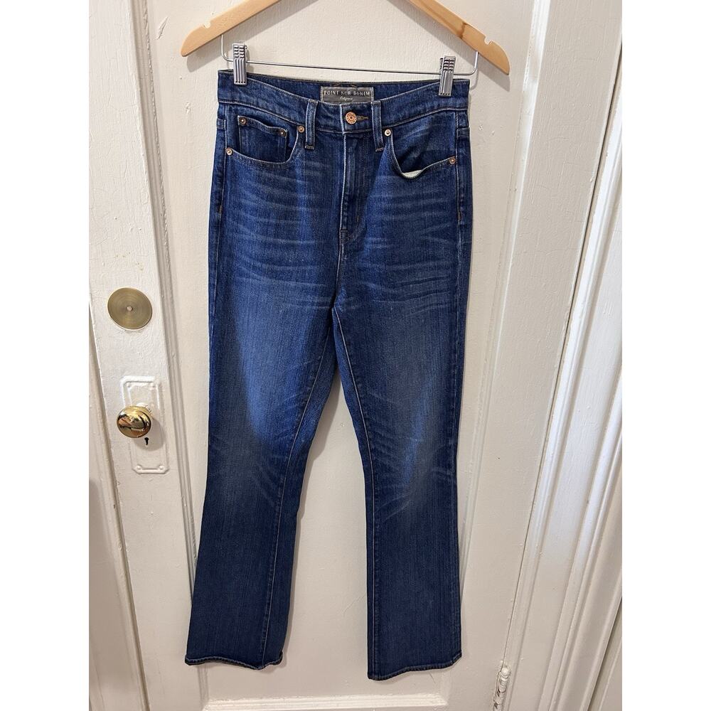 Point Sur Denim High Waist Stretch‎ JCREW Bootcut Jean Medium Wash | 26